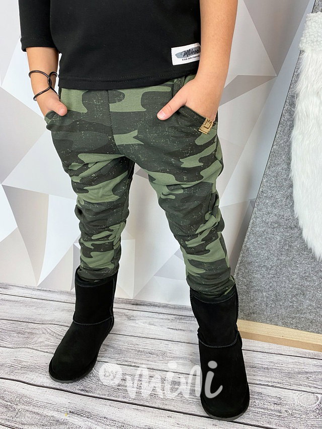 Zateplené green army tepláčky BASIC