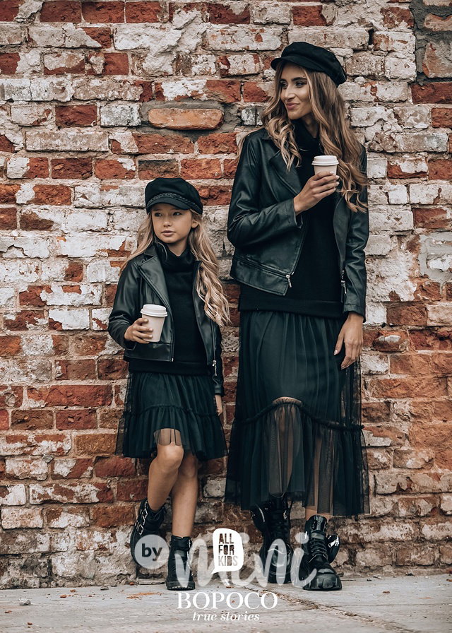 Svetrové šaty black #MiniMe