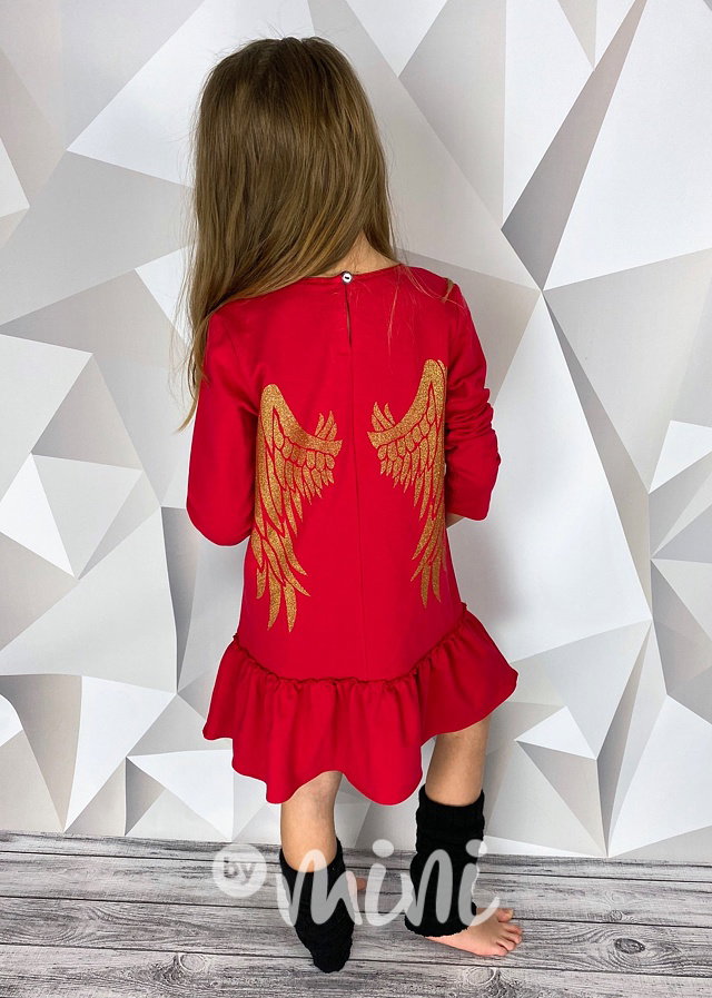 Red GOLD wings šaty