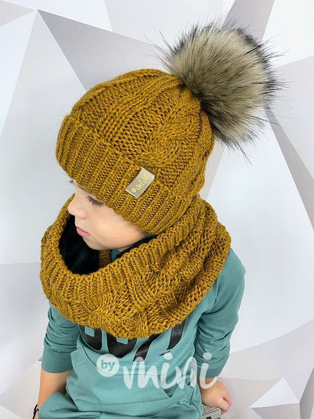 SUPER TERMO kulich + maxi nákrčník MUSTARD