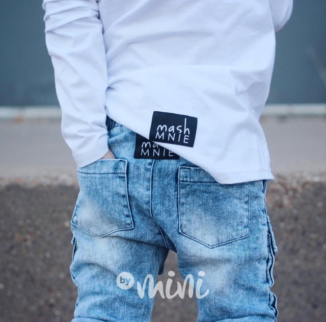 Chlapecké džíny s kapsami ice blue *MashMnie*