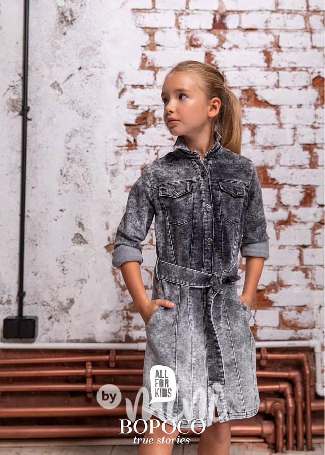 Denim dress - grafit #MiniMe