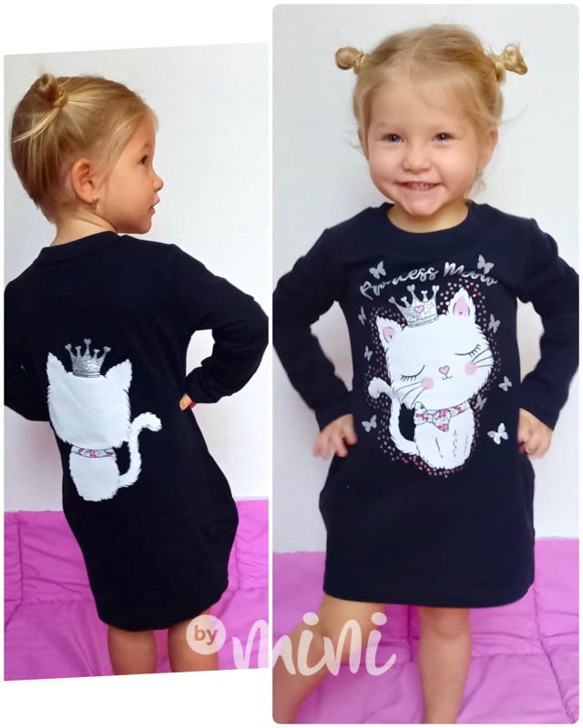 Dětská tunika Princess MEOW - tmavě modrá