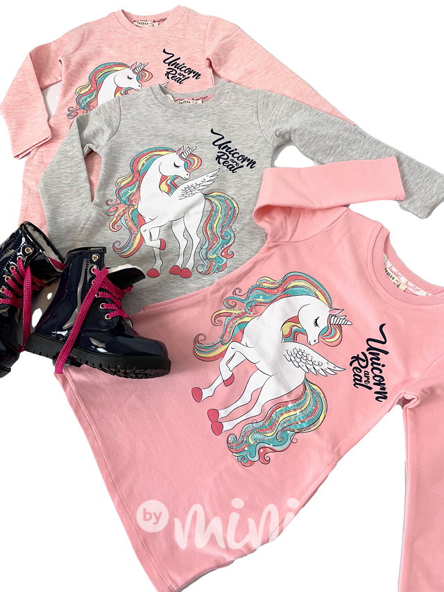 Unicorn dětská tunika - růžová