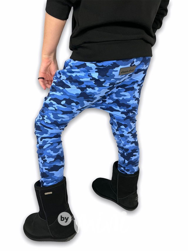 Jogger baggy chlapecké tepláky - blue army *DreamDress*