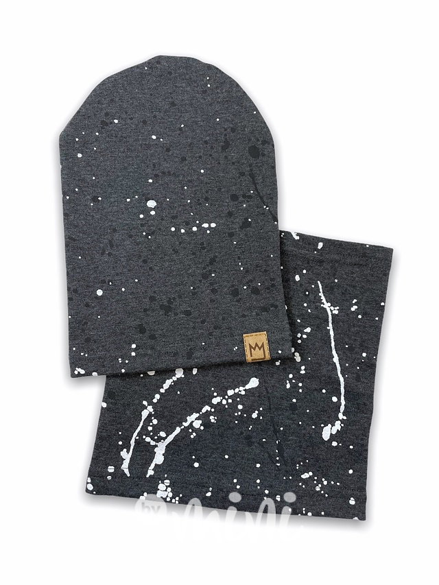 Dirty houmles čepka s nákrčníkem - dark grey