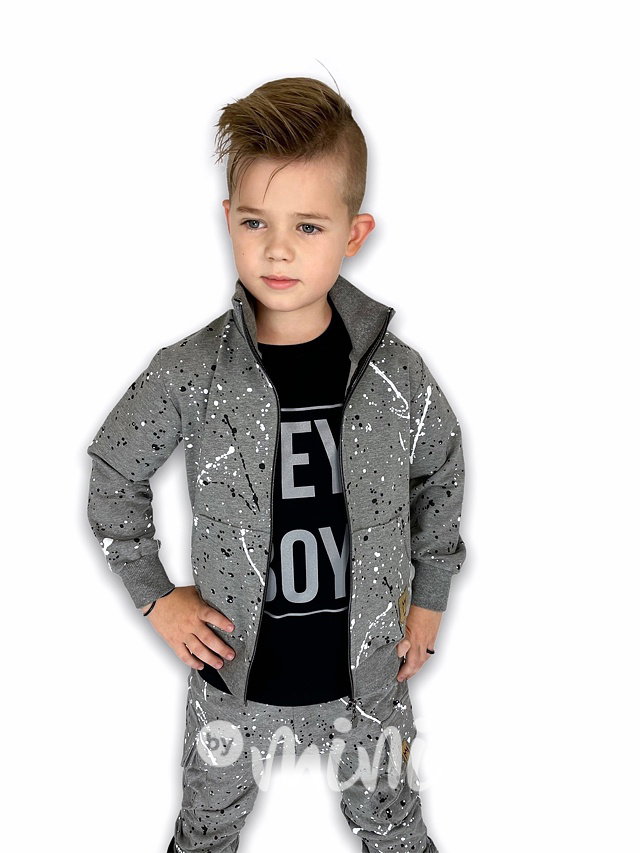 HEY boy triko black/grey