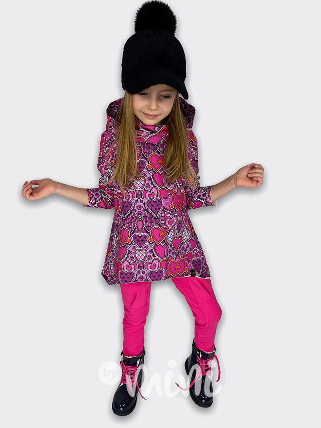 Designové kalhoty s kapsami - malinové