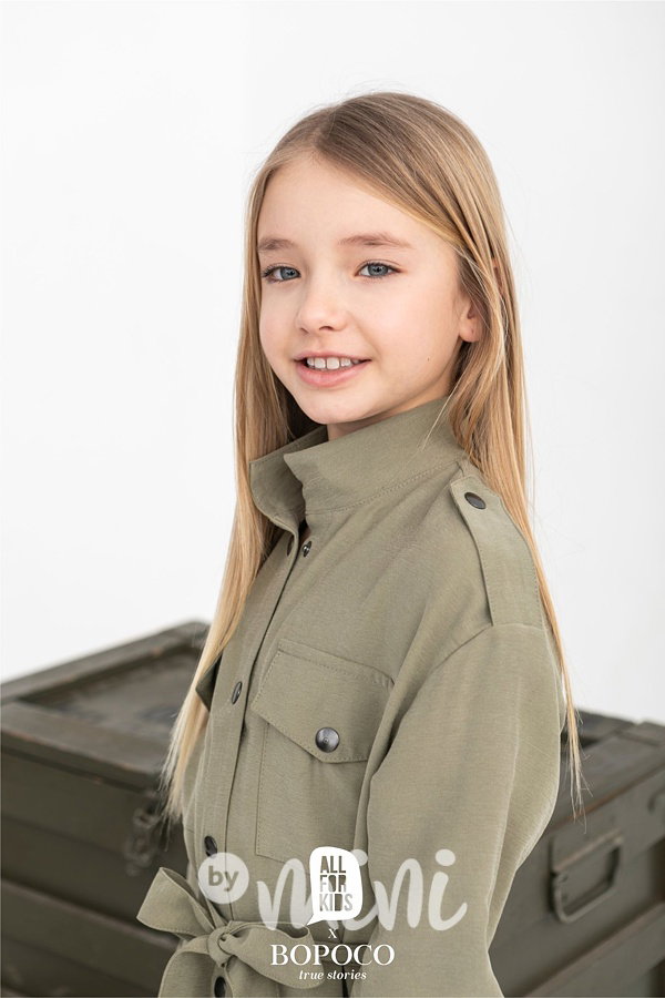 Khaki military šaty #MiniMe