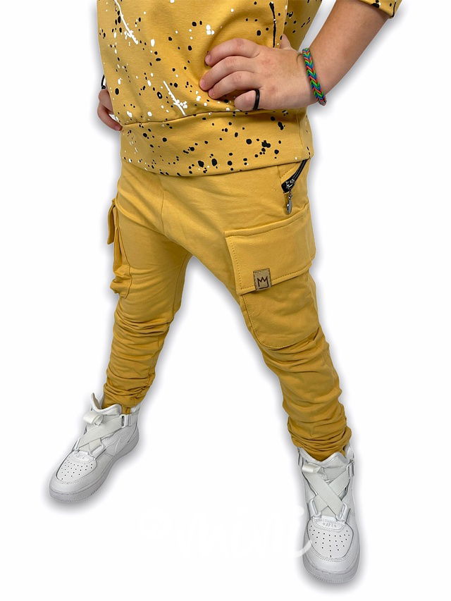 Baggy kapsáče zip - mustard