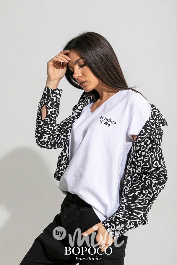 Jarní bunda splash white #MiniMe