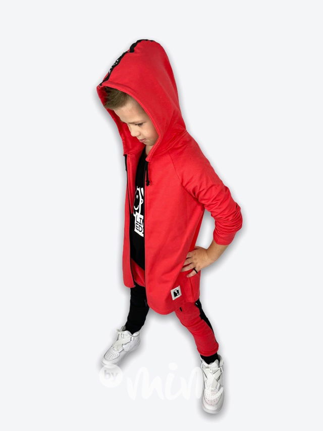 Street boy long mikina - papaya