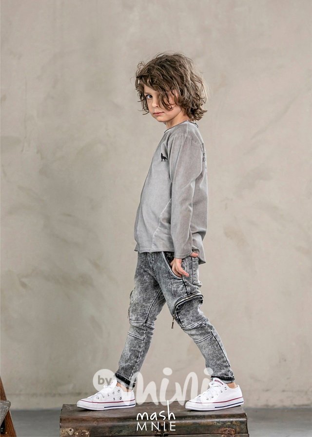 Acid wash longsleeve triko grey *MashMnie*