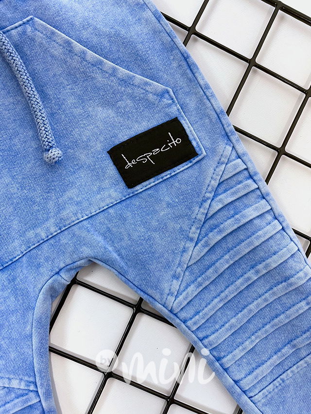 *Despacito* biker chlapecké tepláky jeans blue