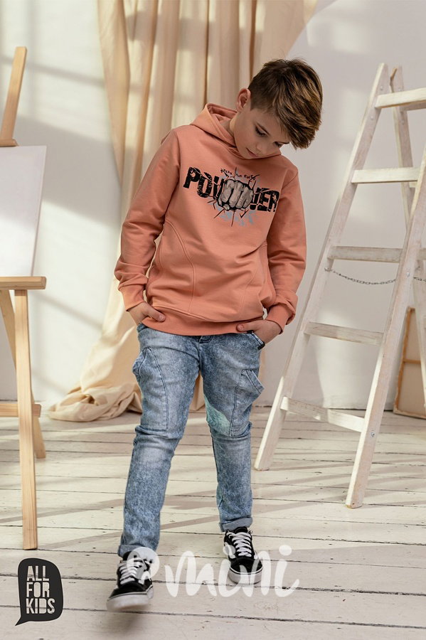 Denim jogger s kapsami - ice blue