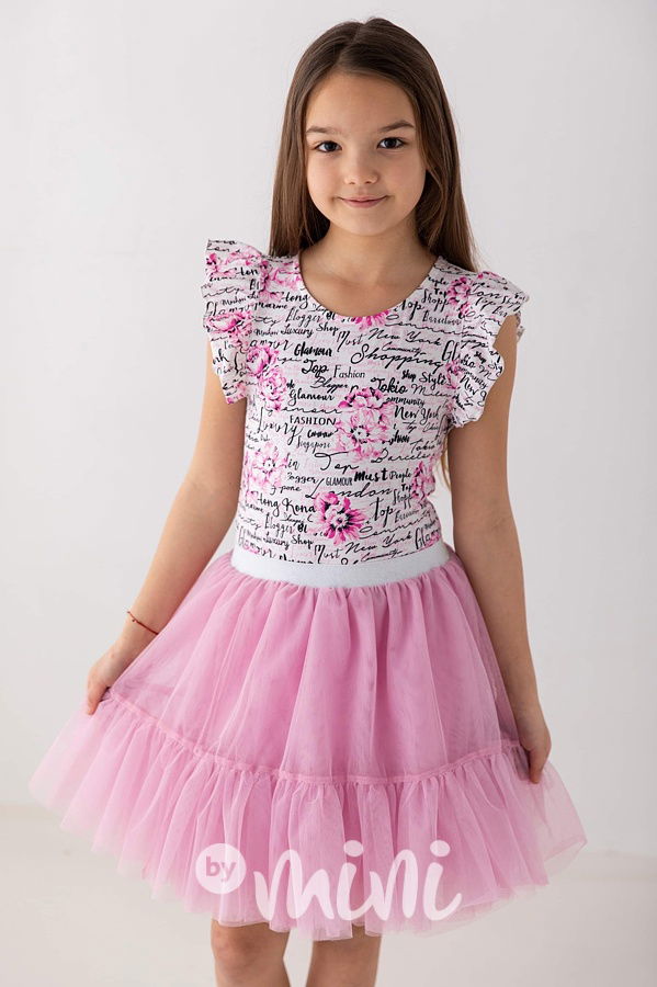 Candy pink maxi tutu sukně Lily Grey