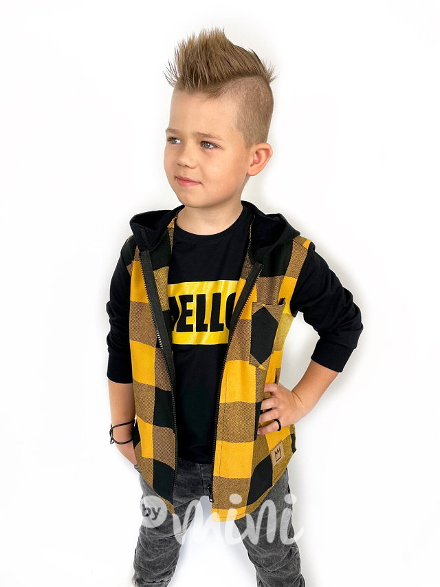 HELLO triko black/mustard