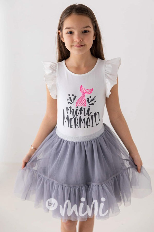 Grey maxi tutu sukně Lily Grey