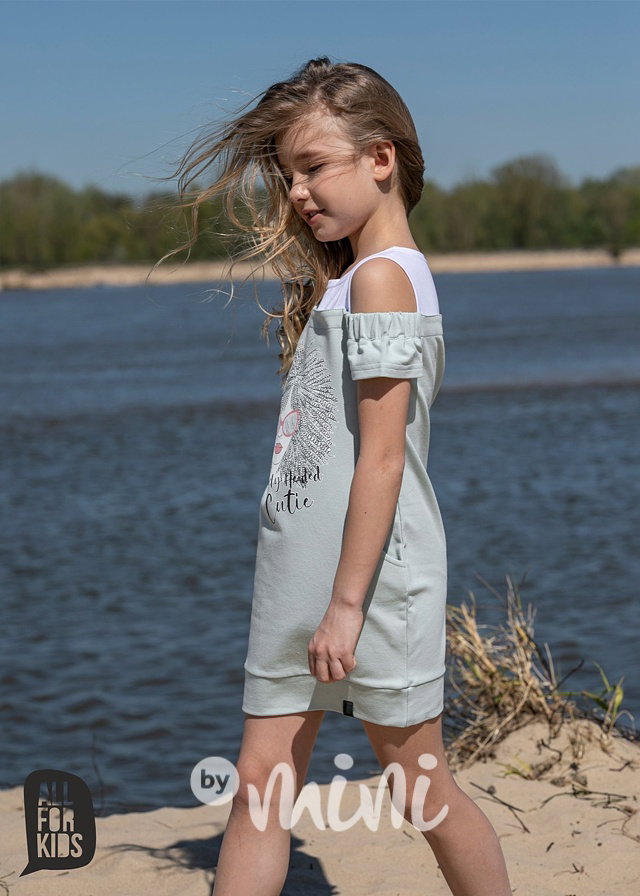 Mikinová tunika CUTIE mint *AFK*