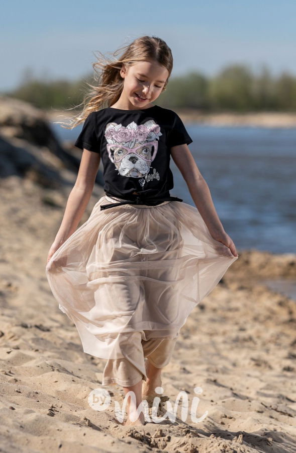 MIDI dlouhá tylová sukně - beige *AFK*