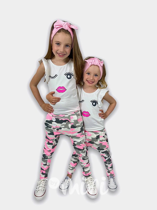 Pink army baggy tepláčky *MiniMe*