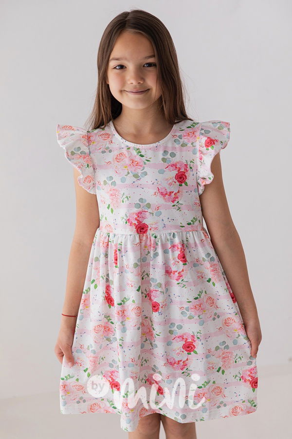 Tea roses dívčí šaty Lily Grey
