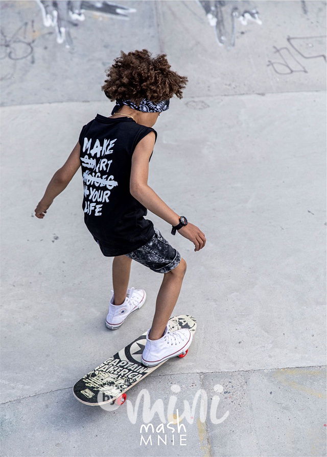 Acid wash soft jeans kraťasy klokanka black  *MashMnie*