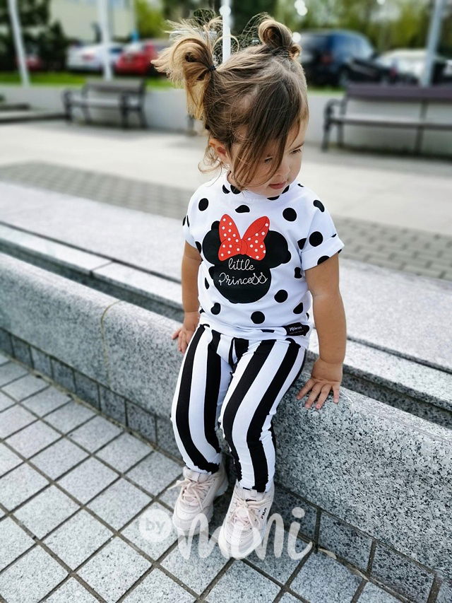 Pruhované legíny black/white