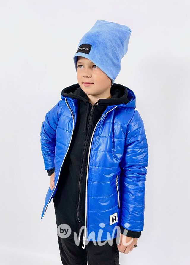 Despacito acid wash blue dvojitá beanie čepice