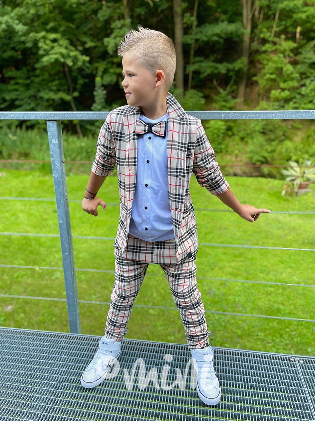 Chlapecké triko alá košile London style motýlek