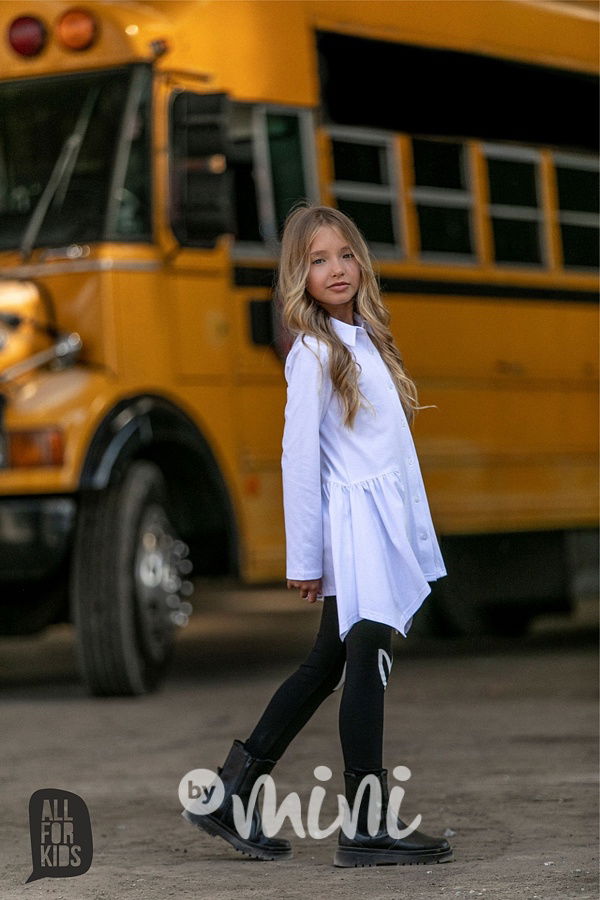 Černé stretch legíny se srdíčkem