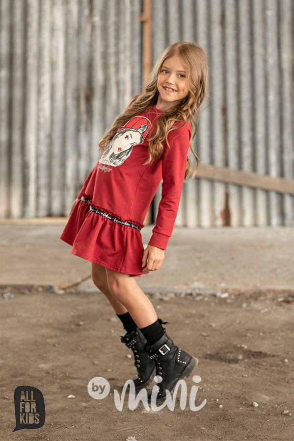 GIRL šaty bordo
