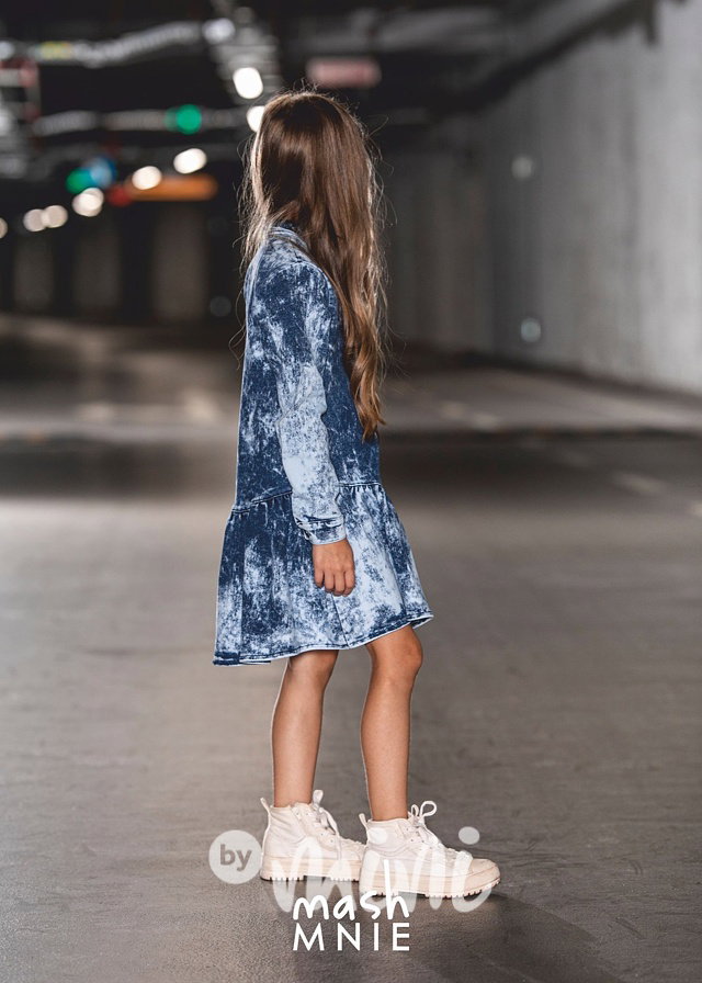 Jeans acid wash blue šaty *MashMnie*