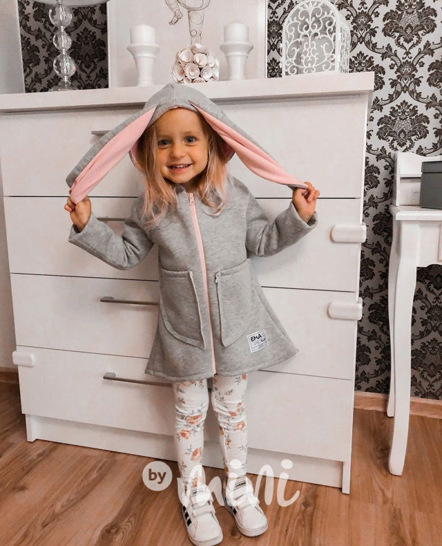 Bunny vyteplený mikčokabátek šedý