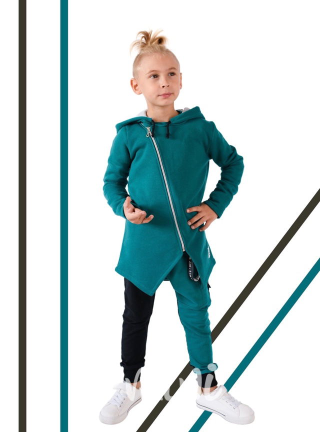 TERMO baggy tepláky black/dark petrol