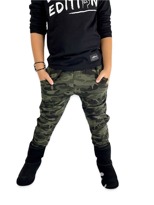 SUPER termo green army tepláky - BASIC