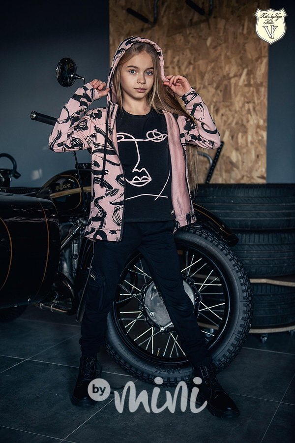Voga designové triko face černé