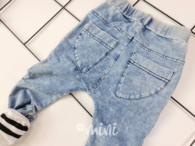 NUNU acid wash blue kalhoty alá jeans BASIC