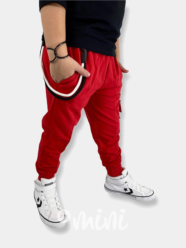 Street jogger tepláky red