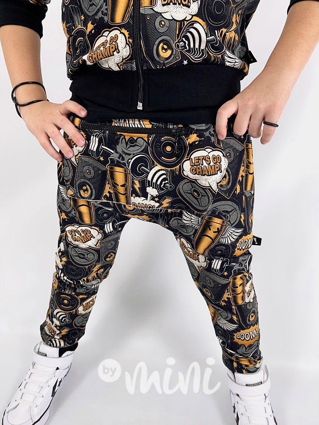 Baggy Champion s kapsičkou a zipem