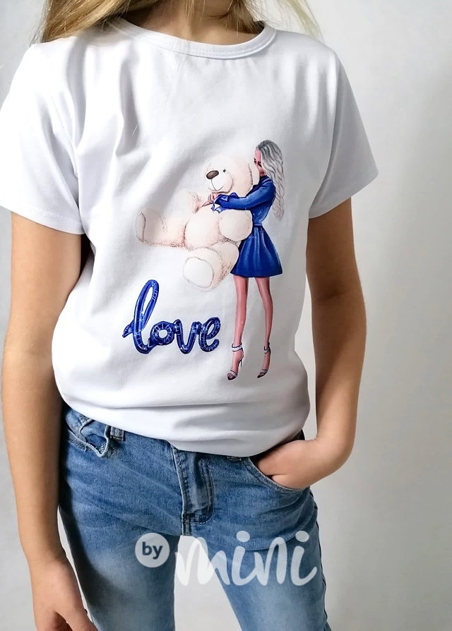Love teddy blue t-shirt