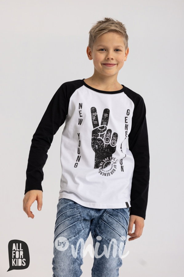 New generation longsleeve triko black/white