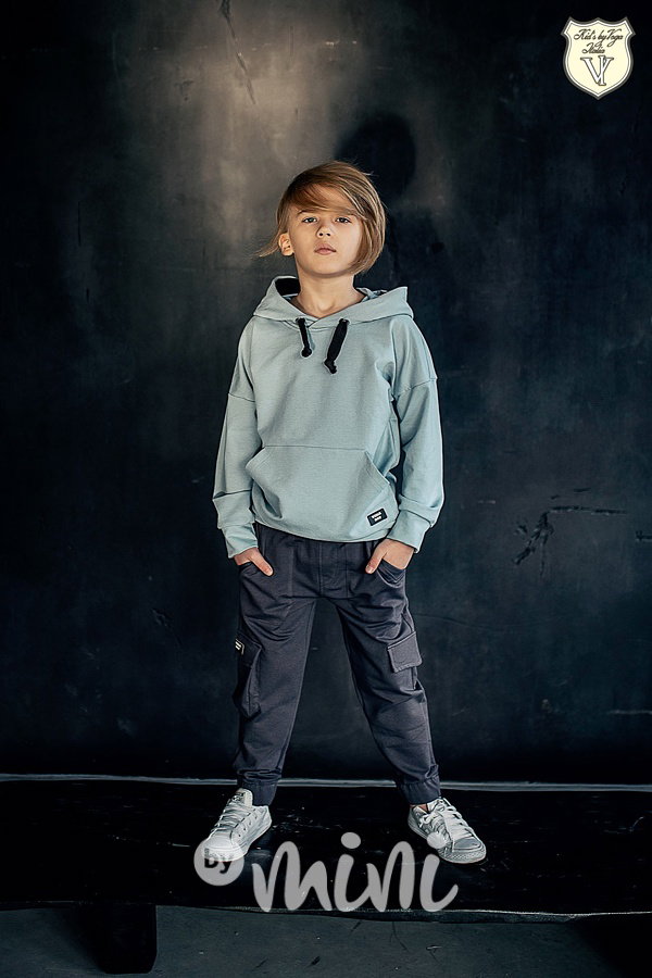 Voga boy mikina medvěd sky blue