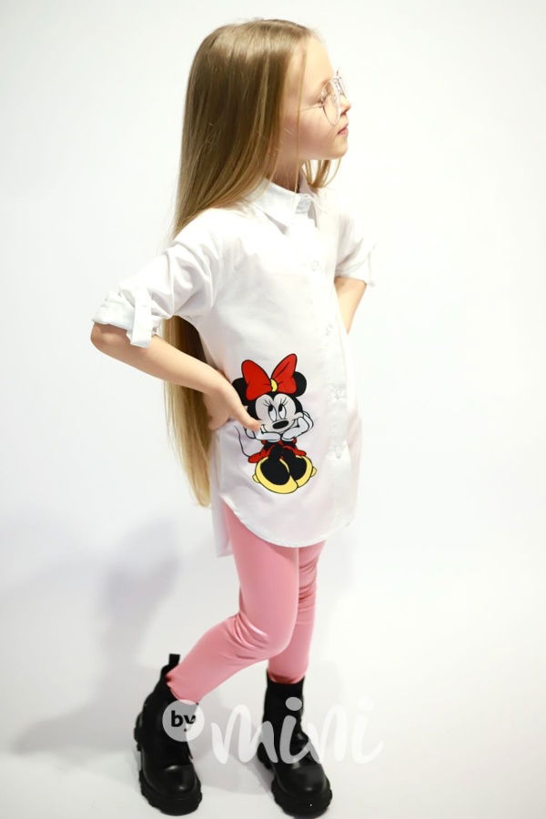 Eco leather thin legíny candy pink pearl