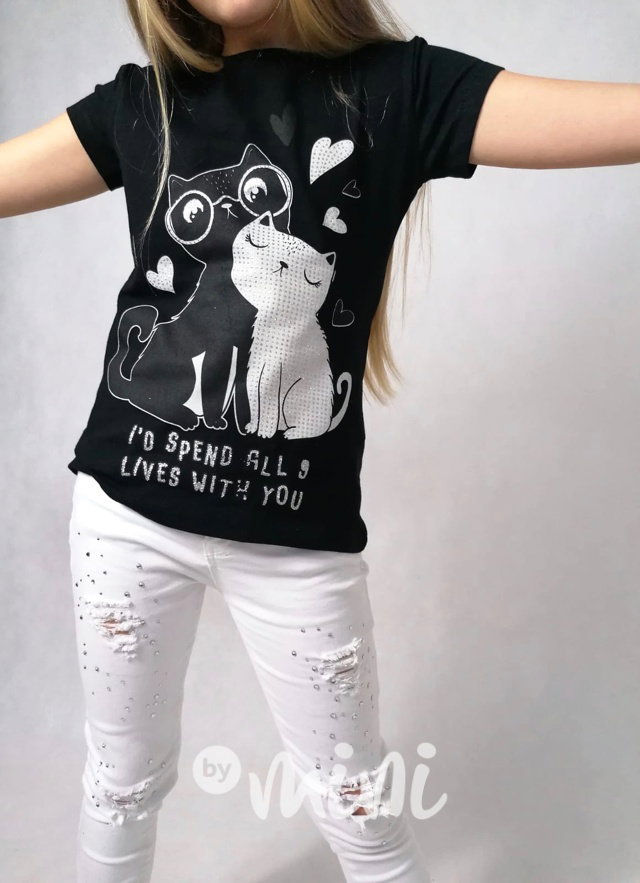 Triko cats black/silver