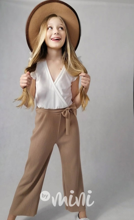 Glamour letní overal white/beige