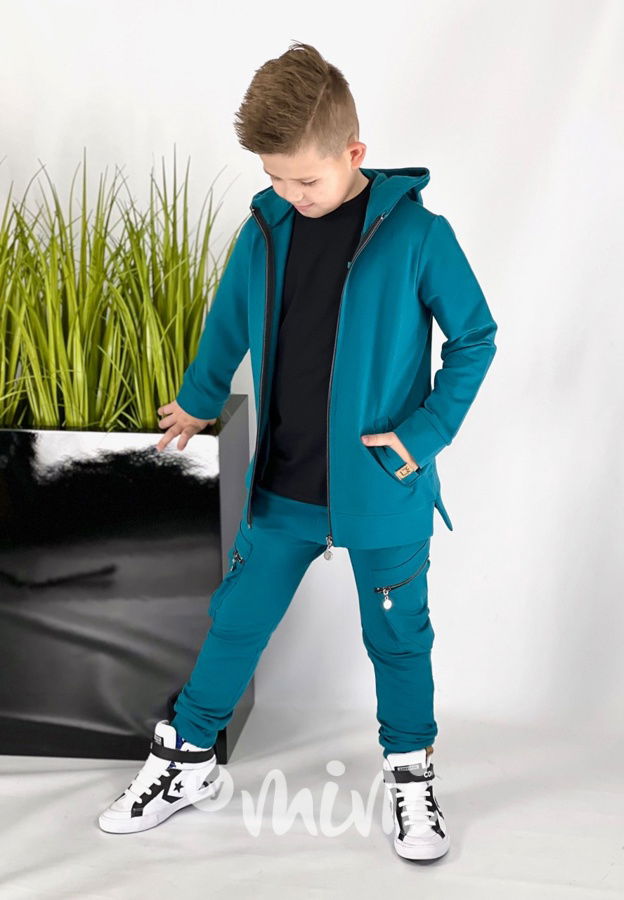 BEAST long mikina petrol