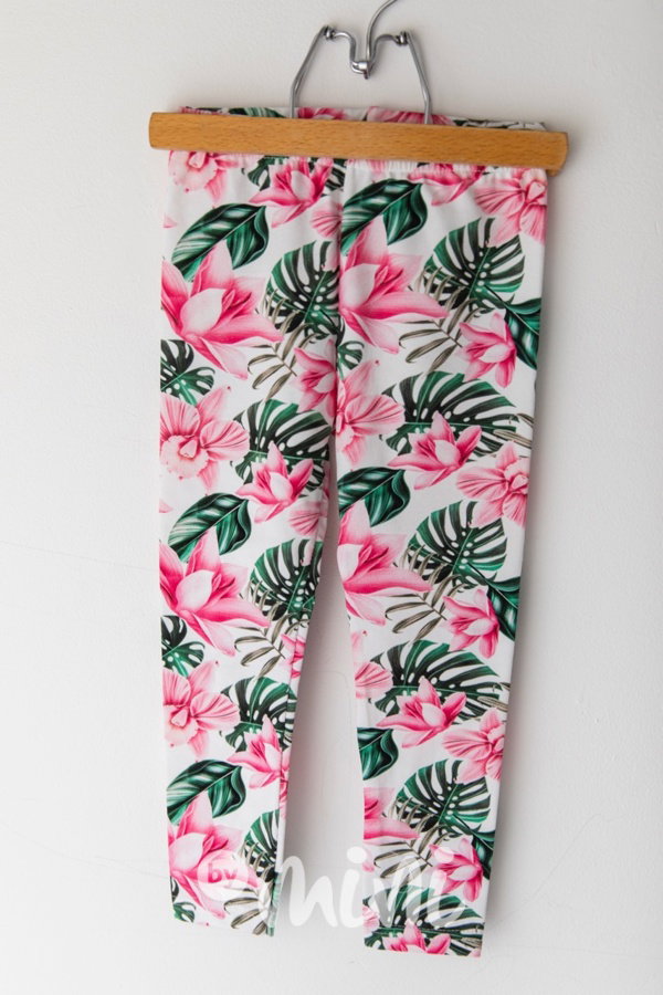 Pink jungle soft cotton legíny *Lily Grey*