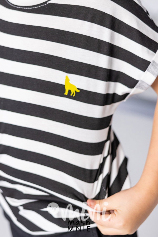 MASH MNIE pruhované triko lemon print
