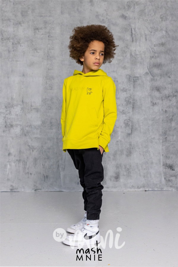 MASH MNIE hoodie mikina WOLF lemon